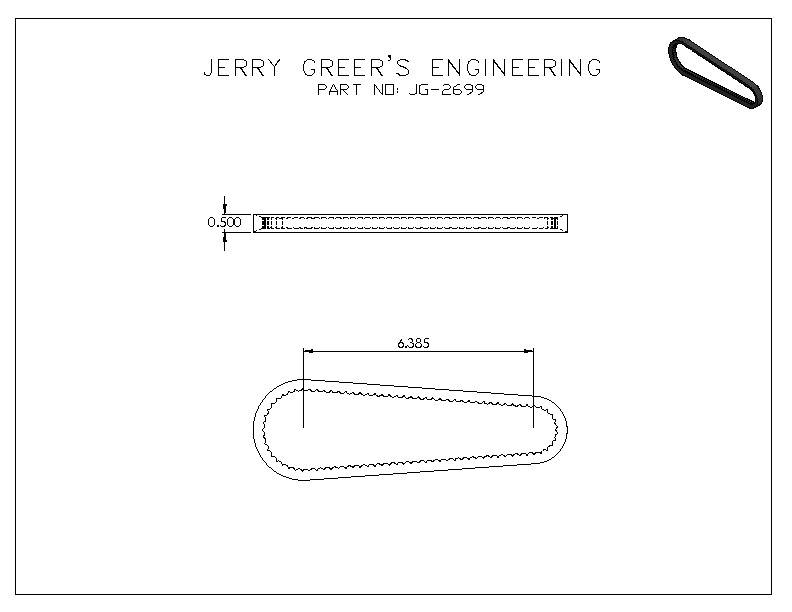 GENERATOR DRIVE BELT